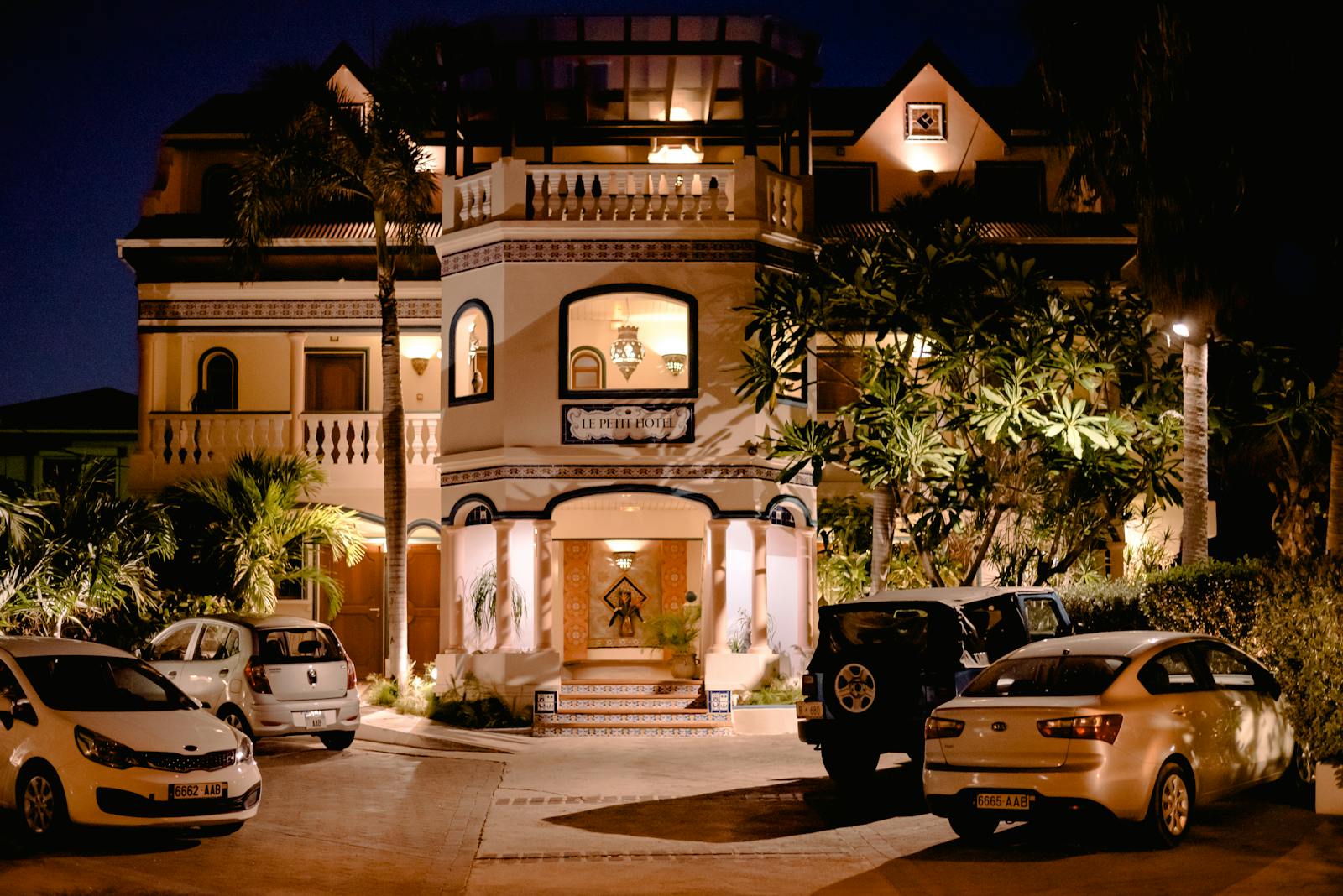 Éclairage extérieur villa méditerranéenne — Cagnes-sur-Mer
